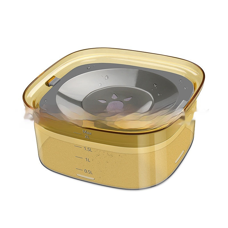 Gold 2L spill-proof water bowl