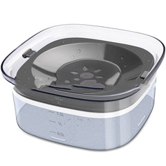 Transparent spill-proof pet water bowl