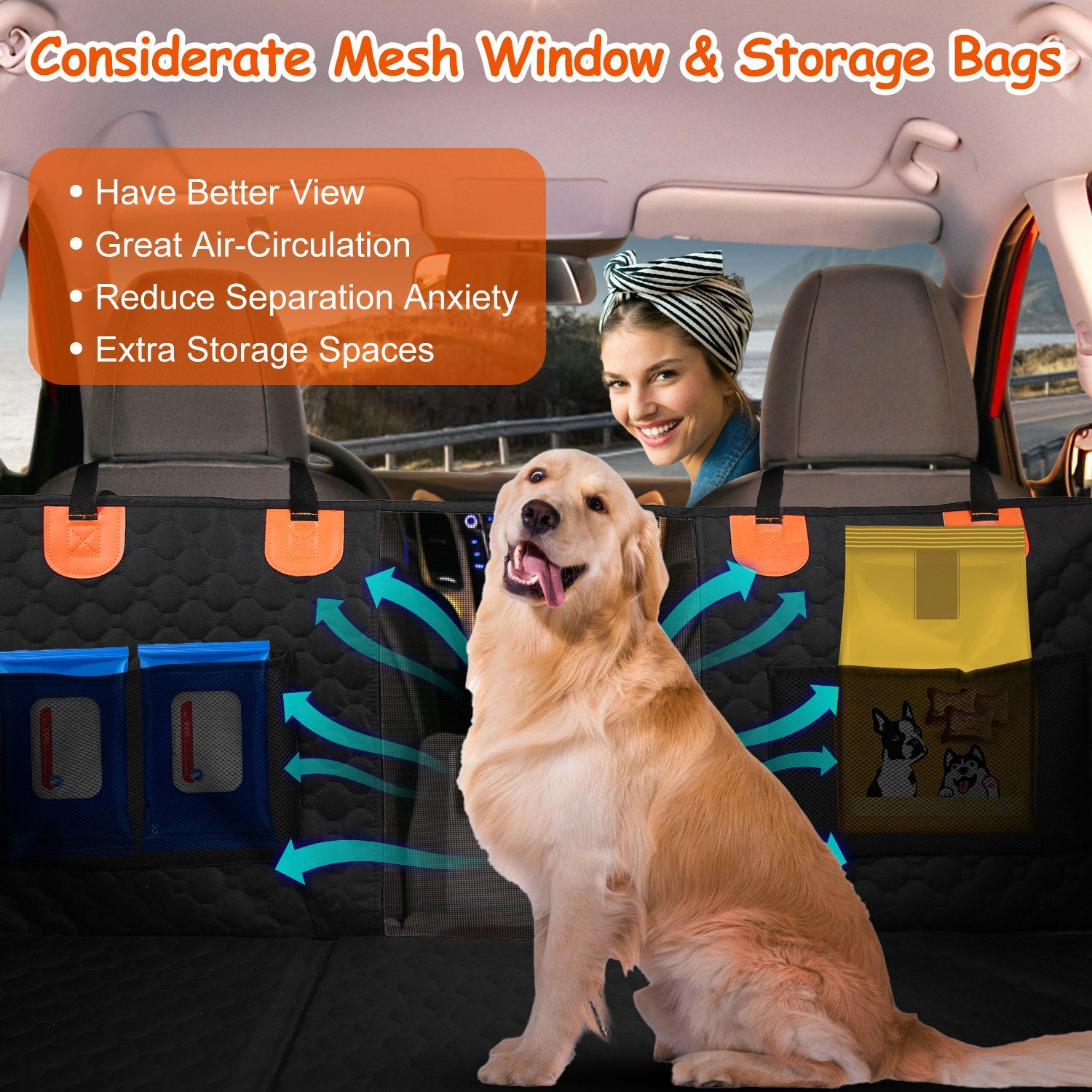 Waterproof 600D Oxford dog car seat protector