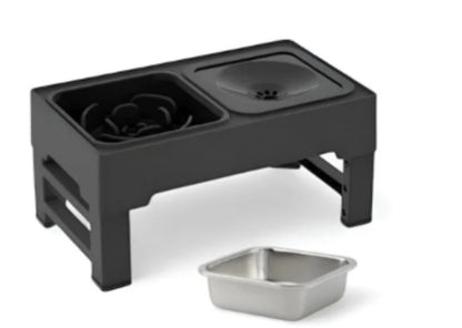 Removable bowl insert on an elevated feeder