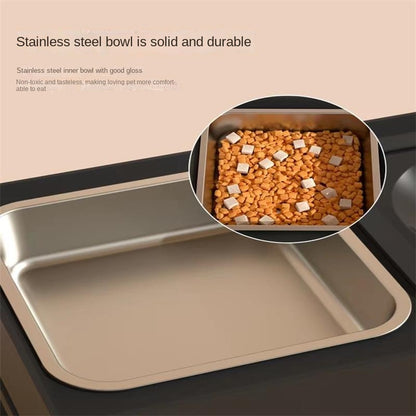 Stainless steel food bowl detail