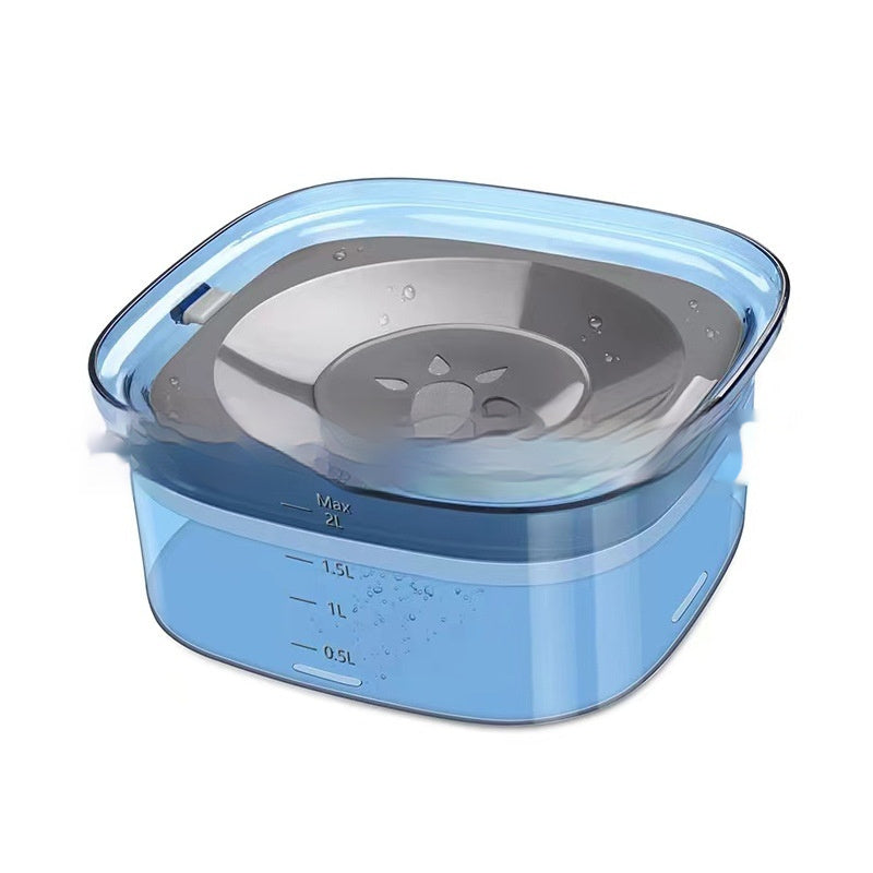 Blue 2L spill-proof water bowl